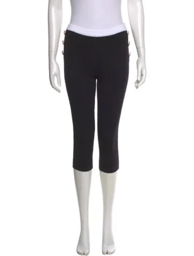 Pre-owned Retroféte Striped Skinny Leg Pants In Black