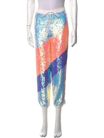 Pre-owned Retroféte Striped Straight Leg Pants In Blue