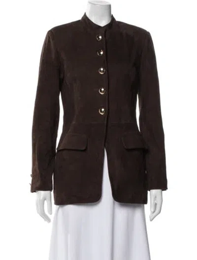 Pre-owned Retroféte Suede Blazer In Brown