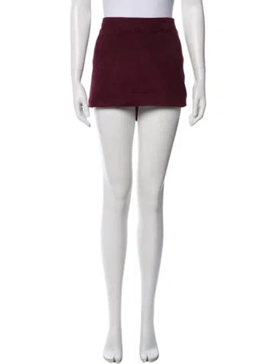 Pre-owned Retroféte Suede Mini Skirt In Multi