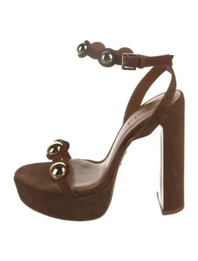 Pre-owned Retroféte Suede Sandals In Brown