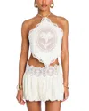 Retroféte Summer Halter Top In White