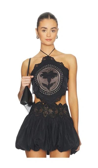 Retroféte Summer Top In Black