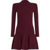 Retroféte Sydonie Sparkly Knit Mock-neck Mini Dress In Metallic Mulberry