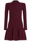 Retroféte Sydonie Sparkly Knit Mock-neck Mini Dress In Red