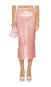 Retroféte Tanith Sequin Skirt In Pink