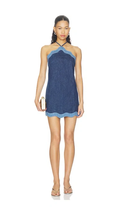 Retroféte Tasia Denim Dress In Blue
