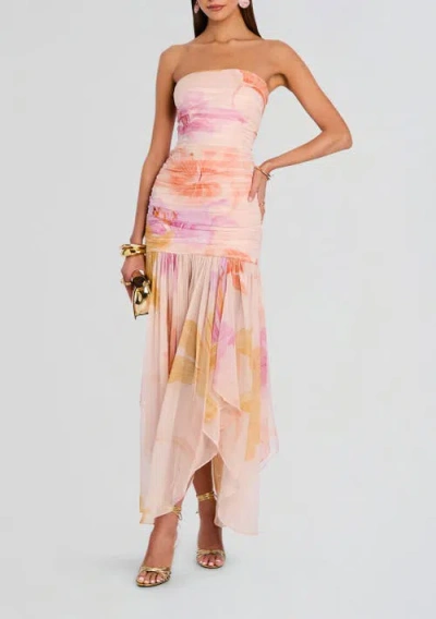 Retroféte Retrofête Teryn Silk Chiffon Dress In Pink