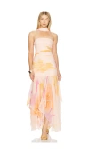 Retroféte Teryn Silk Dress In Pink