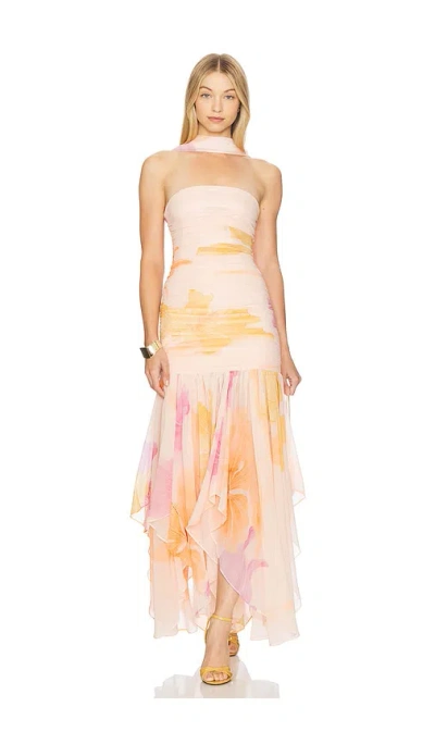 Retroféte Teryn Silk Dress In Pink