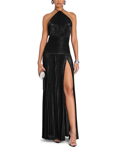 Retroféte Thalia Halter Dress In Black