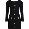 Retroféte Thea Dress In Metallic Black