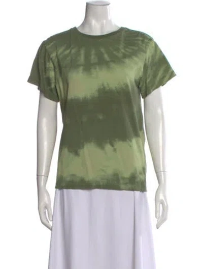 Pre-owned Retroféte Tie-dye Print Crew Neck T-shirt In Green