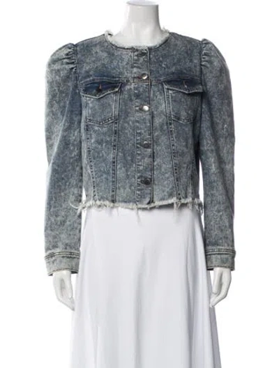 Pre-owned Retroféte Tie-dye Print Denim Jacket In Blue