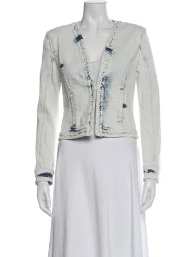 Pre-owned Retroféte Tie-dye Print Denim Jacket In Gray