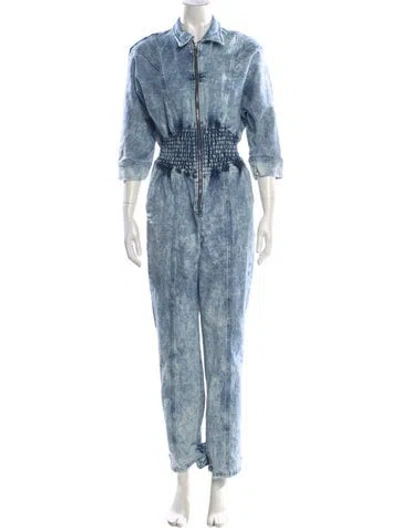 Pre-owned Retroféte Tie-dye Print Jumpsuit In Blue