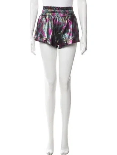 Pre-owned Retroféte Tie-dye Print Mini Shorts In Blue