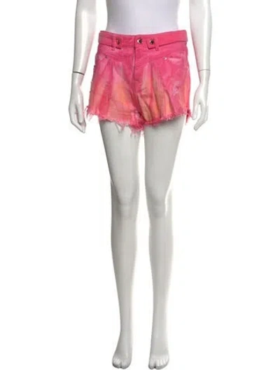 Pre-owned Retroféte Tie-dye Print Mini Shorts In Pink