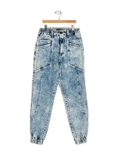 Pre-owned Retroféte Tie-dye Print Skinny Leg Pants In Blue