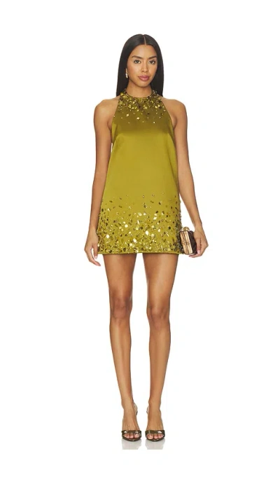 Retroféte Tobonie Embroidered Dress In Yellow