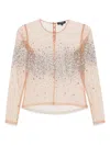 Retroféte Rhinestone-embellished T-shirt In Silver