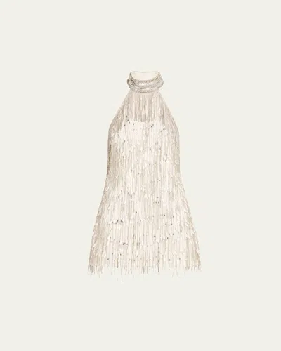 Retroféte Tori Crystal Fringe Mini Dress