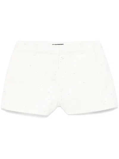 Retroféte Torrence Tweed Shorts In White