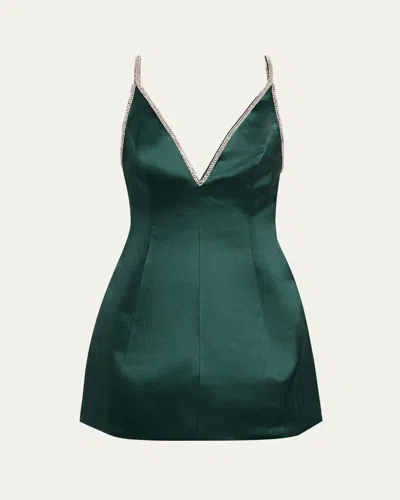 Retroféte Trinnie Embellished Mini Dress In Green