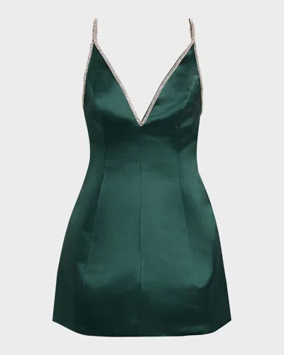 Retroféte Trinnie Embellished Mini Dress In Green