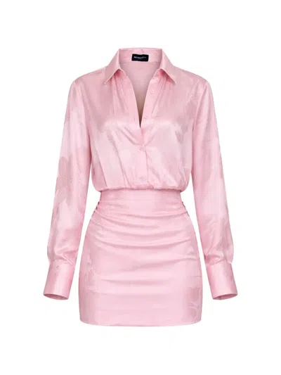 Retroféte Tropical Jacquard Mini Dress In Pink