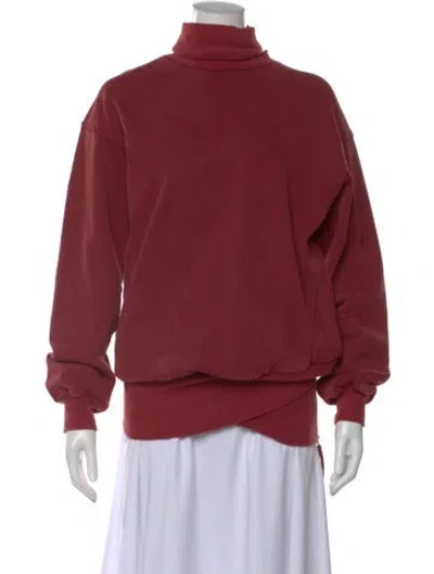 Pre-owned Retroféte Turtleneck Long Sleeve Sweatshirt In Red