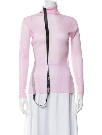 Pre-owned Retroféte Turtleneck Long Sleeve Top In Pink