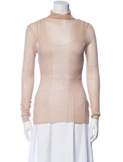 Pre-owned Retroféte Turtleneck Long Sleeve Top W/ Tags In Neutral