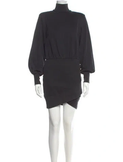 Pre-owned Retroféte Turtleneck Mini Dress In Gray