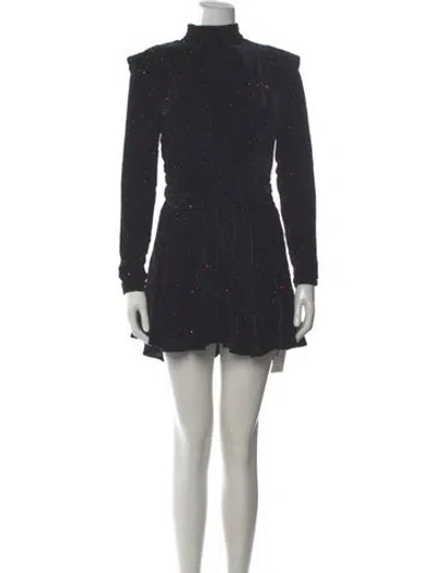 Pre-owned Retroféte Turtleneck Mini Dress In Gray