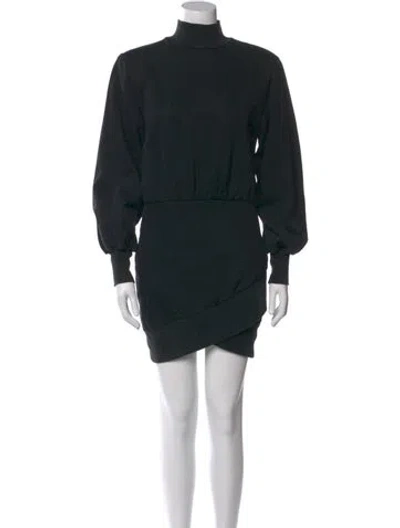 Pre-owned Retroféte Turtleneck Mini Dress In Grey