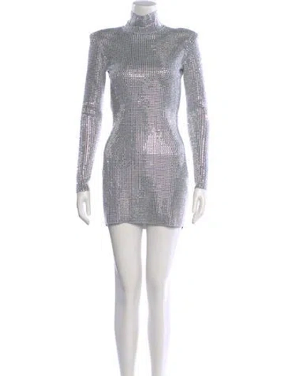Pre-owned Retroféte Turtleneck Mini Dress In Multi