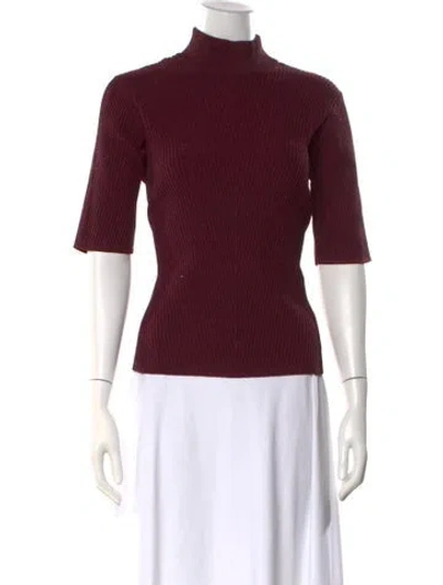 Pre-owned Retroféte Turtleneck Sweater In Burgundy