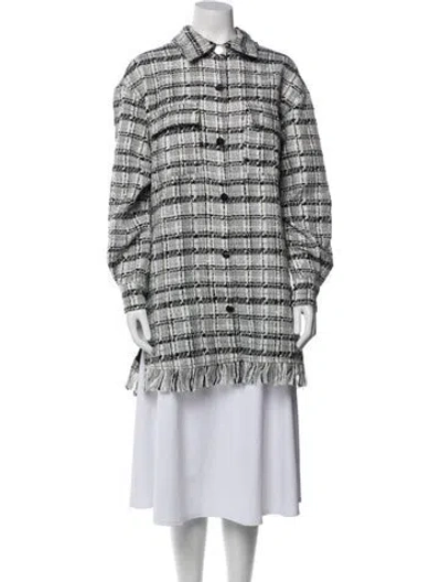 Pre-owned Retroféte Tweed Pattern Coat In Neutral