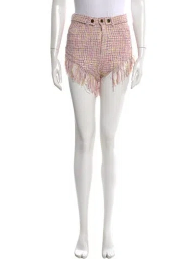 Pre-owned Retroféte Tweed Pattern Mini Shorts W/ Tags In Pink