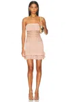 Retroféte Vali Crochet Pearl Embellished Dress In Pink