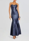 Retroféte Retrofête Verity Coated Knit Dress In Navy