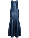Retroféte Retrofête Verity Coated Knit Dress In Blue