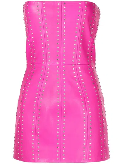 Retrofte Vesta Leather Dress In Pink | ModeSens