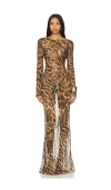 Retroféte Vienna Dress In Vintage Mixed Animal