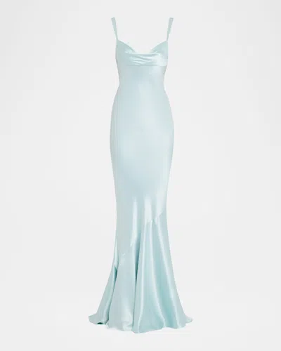 Retroféte Vinicia Draped Satin Gown