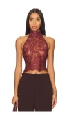 Retroféte Violet Top In Wine