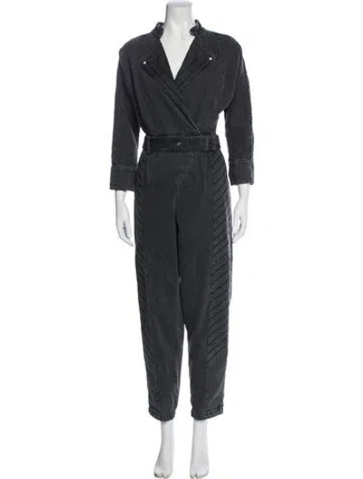 Pre-owned Retroféte V-neck Jumpsuit In Black