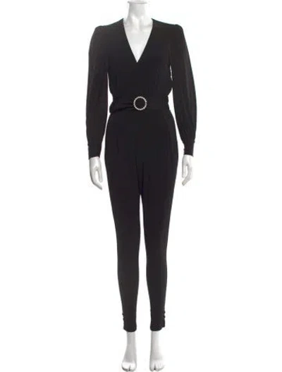 Pre-owned Retroféte V-neck Jumpsuit In Black