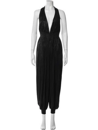 Pre-owned Retroféte V-neck Jumpsuit In Blue
